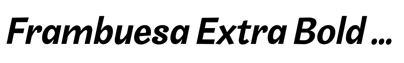 Frambuesa Extra Bold Italic